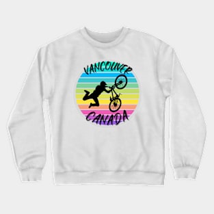 Vancouver Canada retro biking Crewneck Sweatshirt